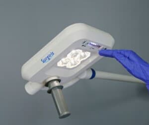 Clinical room with examination lighting setup